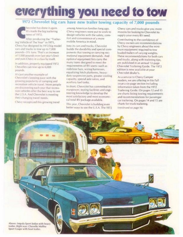 1971 Chevrolet Camper Booklet Page 6